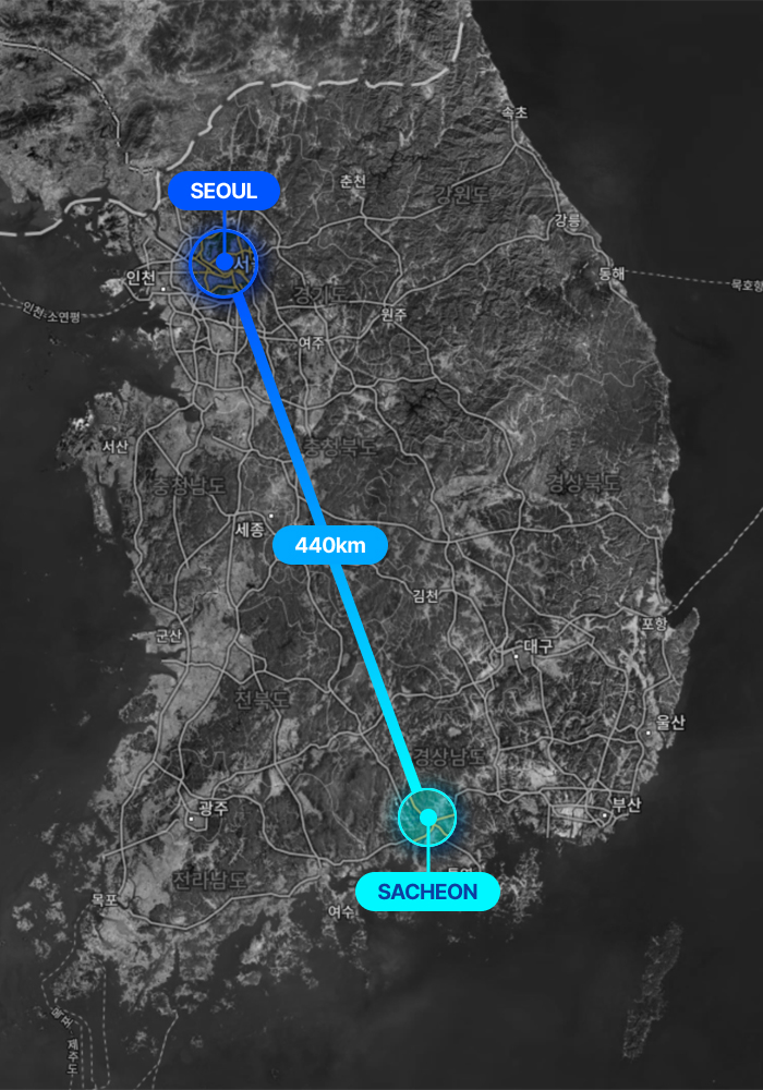 서울에서 사천 오시는길